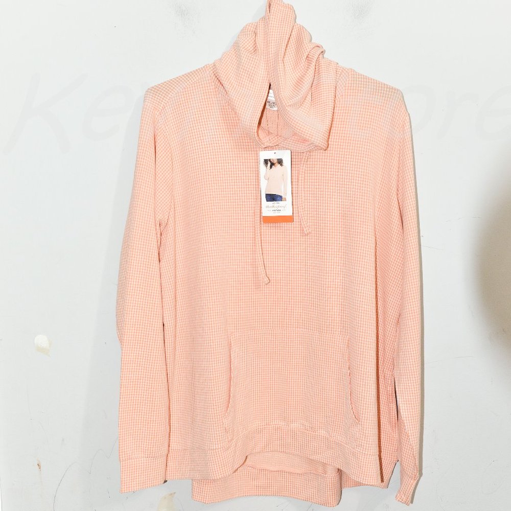Pink NWT Weatherproof‎ Vintage Ladies' Gingham Hoodie